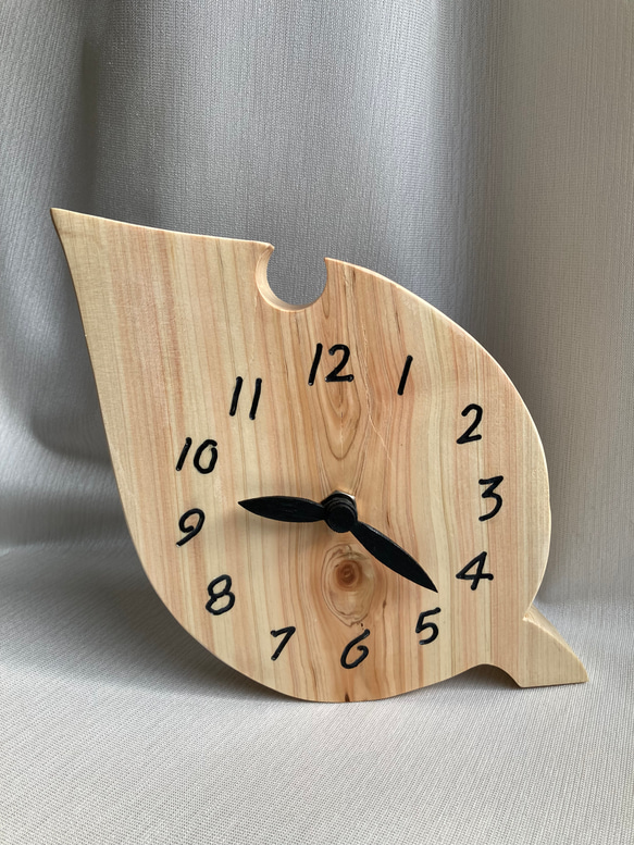 木製(ヒノキ)　置き時計　掛け時計 3枚目の画像