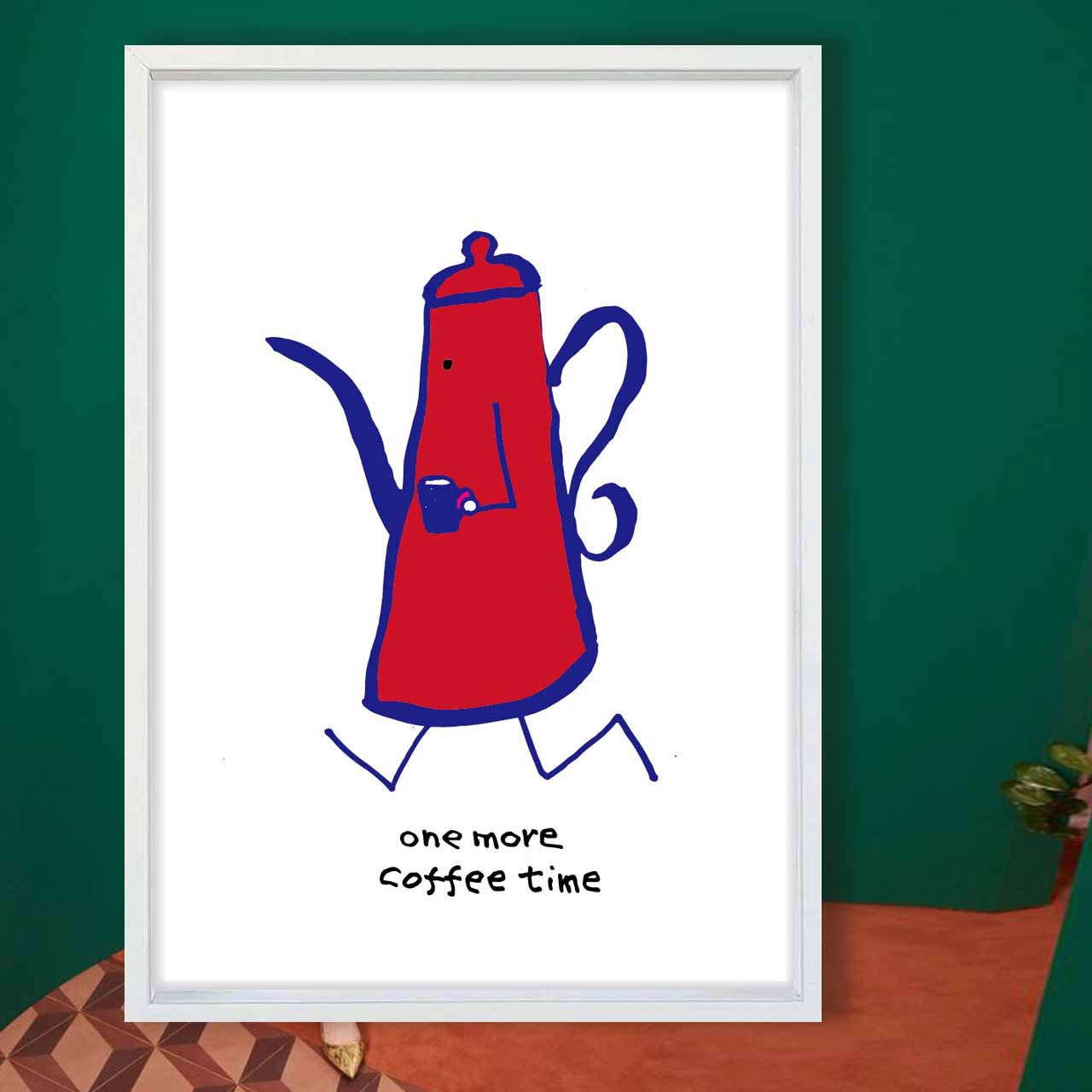 コーヒーもう一杯　イラスト　ポスター　A4 A3 A2 A1　アートポスター　アート/sei/新着順検索　1994 4,340円