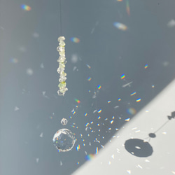 プレナイトと水晶、ペリドットのサンキャッチャー 4枚目の画像