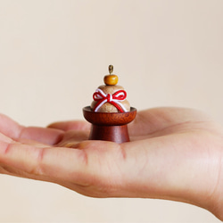 森のかけらマグネットフック（ウォールナット×真鍮）2個セット 木製