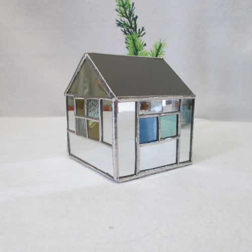 オブジェ ステンドグラス 家 おうち LEDライトホルダー おしゃれ