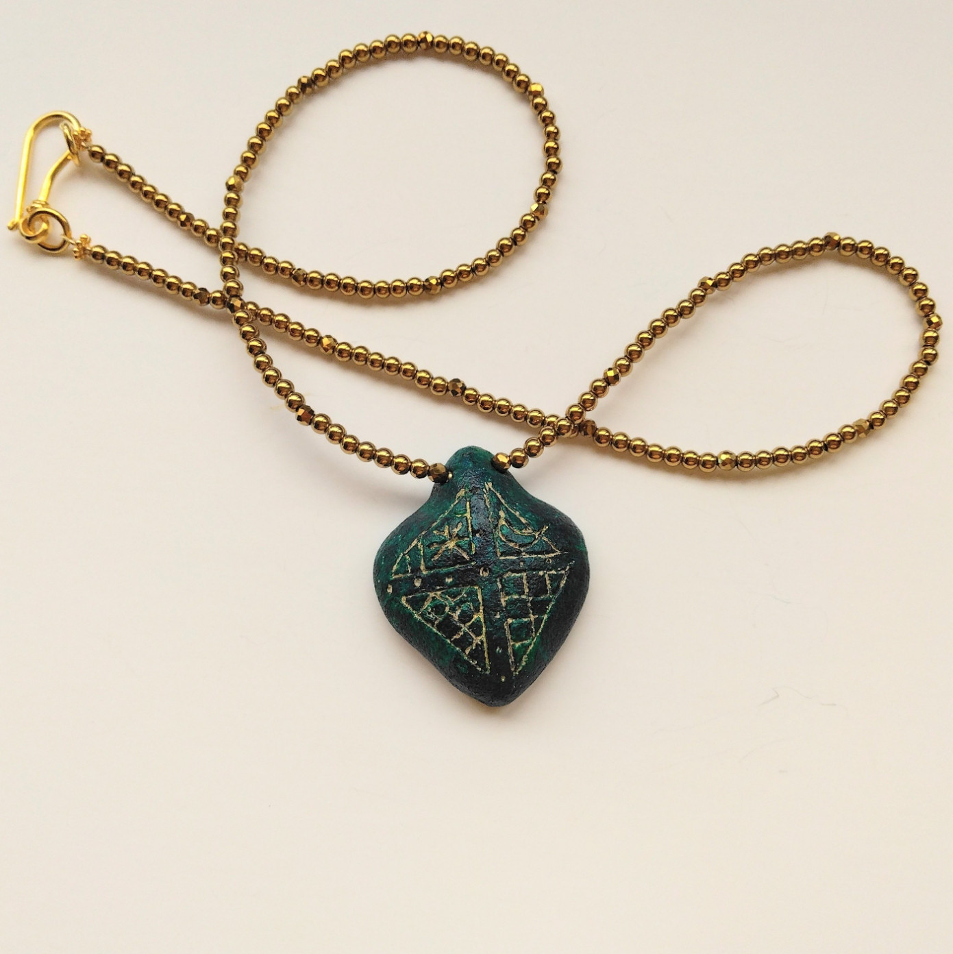 【nature】陶土ペンダント＊＊＊ネックレス＊＊＊