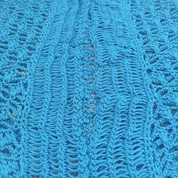【値下げ】 フリル襟の七分袖カーディガン Ｍサイズ かぎ針編み 薄手 8枚目の画像