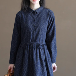 New秋色 100％コットンワンピース .綿ドレス　ｓ-XL 6枚目の画像
