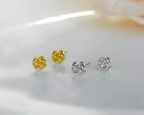 SV925 小ぶり かわいい 薔薇 ピアス つけっぱなし 小さめ ピアス SV925 小ぶり かわいい 薔薇 ピアス つけっぱなし 小さめ ピアス