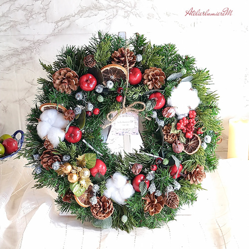 早割】喜び溢れるクリスマスリース♡ フレッシュクリスマス2024