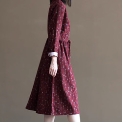 New秋色 100％コットンワンピース .綿ドレス　ウエストワンピース　ｓ-XL 4枚目の画像