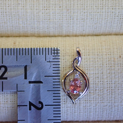 ピンクサファイア（ソーティング付き）炎　ペンダントトップ　プラチナ９００（ｐｄ）　ダイヤモンド入り 16枚目の画像