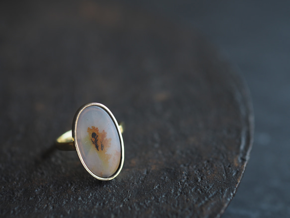 dendritic agate brass ring (teriha) 11枚目の画像