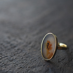 dendritic agate brass ring (teriha) 10枚目の画像