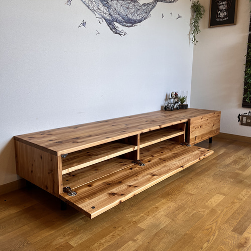 木製テレビボード 扉付き ハンドメイド あなただけのテレビボード扉付【自由設計】テレビ台 1800×400×400mm