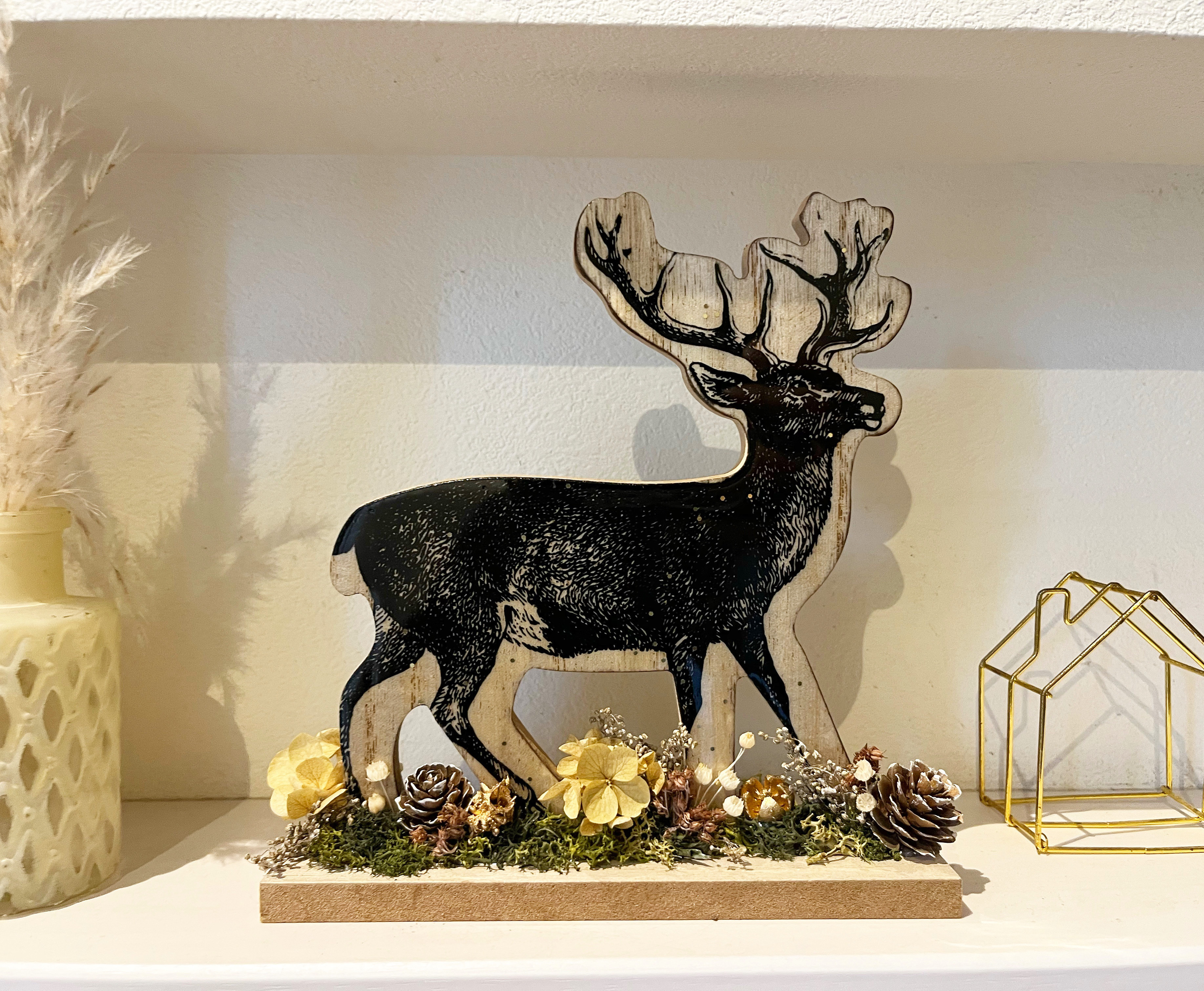 クリスマス    　 トナカイオブジェ２個 Amazon.co.jp: BZHIB トナカイ クリスマス像 デコレーション 2個