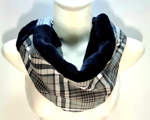 ハンドメイド ひねりスヌードNo.8 ネックウォーマー マフラー 通勤通学