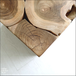 無垢 チークブロックスツールN/30 椅子 イス ベンチ 花台 チェア ナチュラル 飾り台 チェア 銘木 無垢材家具 2枚目の画像