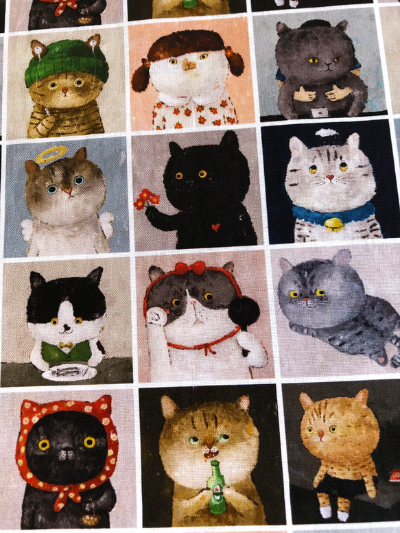 美國棉"貓畫像"-長夾/皮夾/零錢包/禮物 第9張的照片