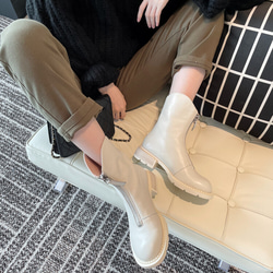 秋冬女式真皮鞋舒適短靴 21.5 公分至 25 公分 加毛 OK #875⭐免運費⭐ 第4張的照片