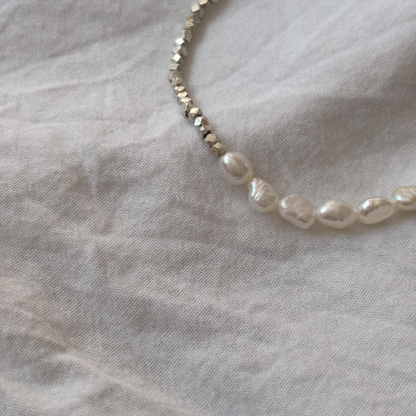 カレンシルバー×パールブレスレット/karen silver × pearl blacelet【母の日】 3枚目の画像