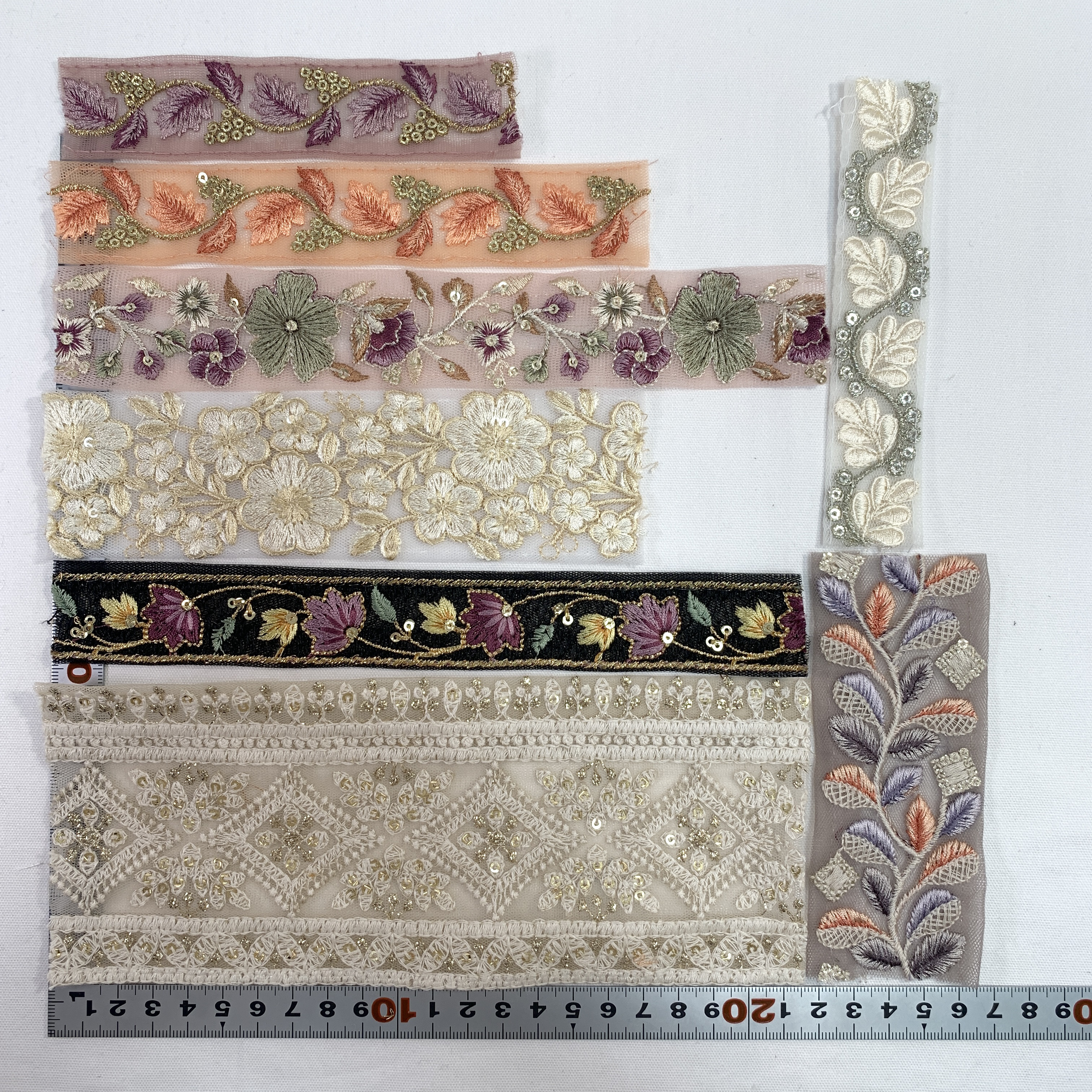 【Rページ】ファスナーリフィル・インド刺繡リボンのバンド