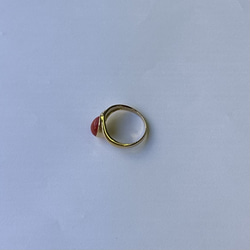 訳あって大幅値下げ　赤珊瑚・K18・ダイヤ入り　指輪　S-12 R51104H2 17枚目の画像
