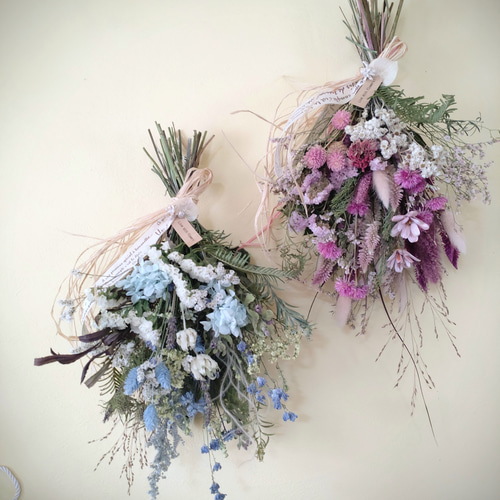 H約40cm♡ピンクのファイヤーワークス 小花いっぱいふんわりドライ  