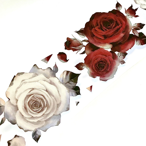 海外マスキングテープ 薔薇 花 切り売り 装飾マステ マステ