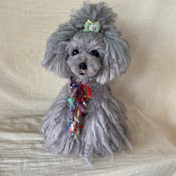 羊毛フェルト　トイプードル　羊毛　フェルト　といぷーどる　愛犬　リアル犬　うちの子　プレゼント 4枚目の画像