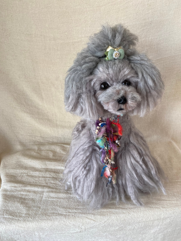 羊毛フェルト　トイプードル　羊毛　フェルト　といぷーどる　愛犬　リアル犬　うちの子　プレゼント 3枚目の画像
