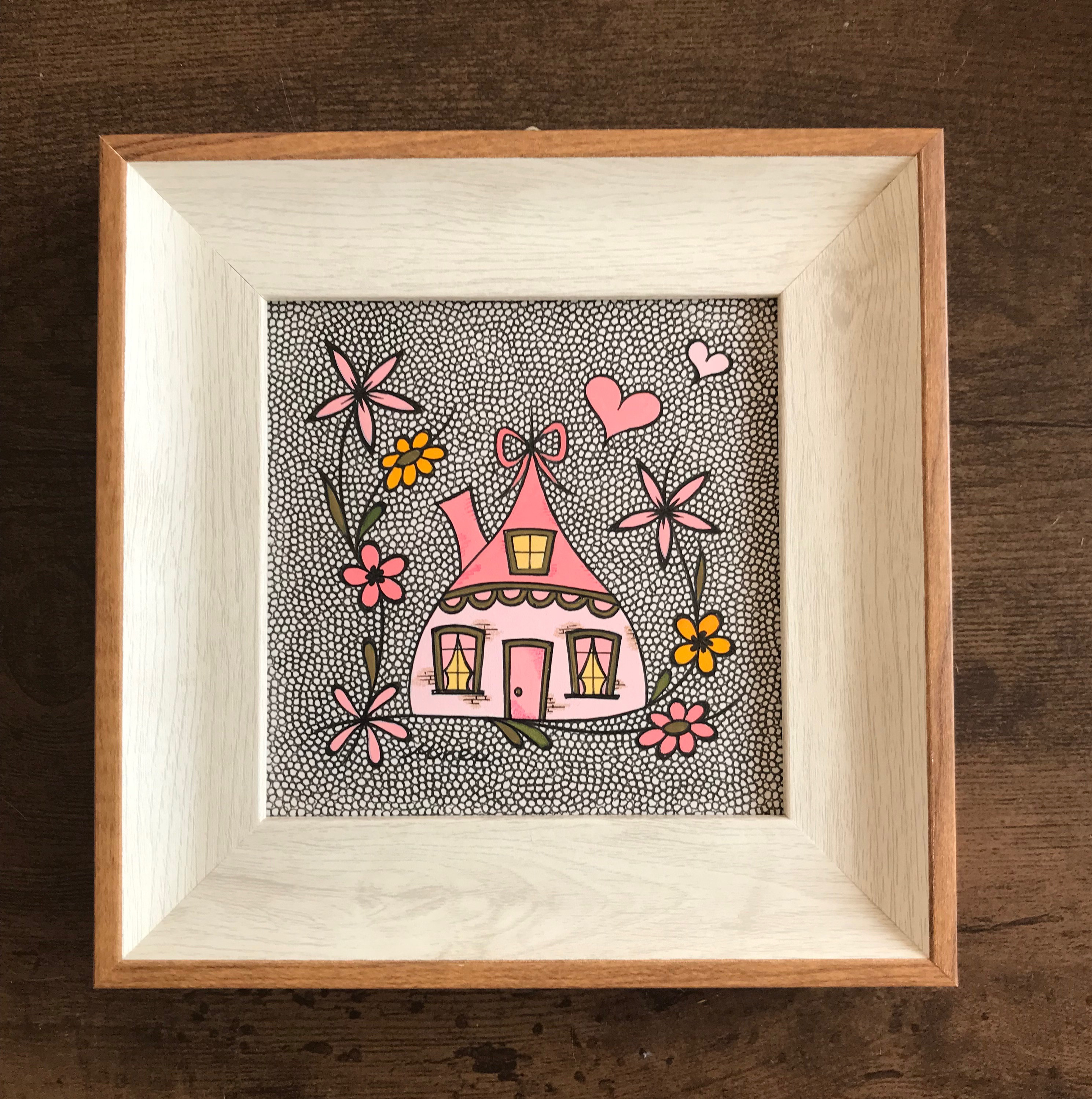 原画 テクスチャーアート 花の絵　花　フラワーアート　花柄 花柄アート テクスチャーアート ボタニカル フラワーアート 花の
