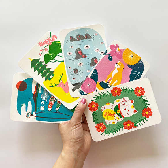 可愛い日本 ポストカード5枚セット 2枚目の画像