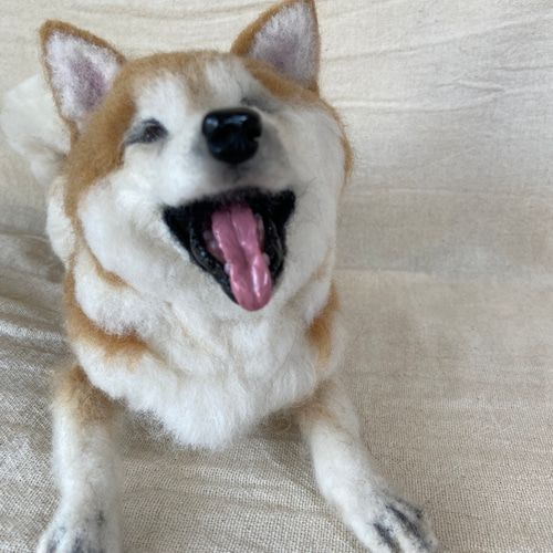 羊毛フェルト　柴犬 Yahoo!オークション - 羊毛フェルト 犬 柴犬 黒柴