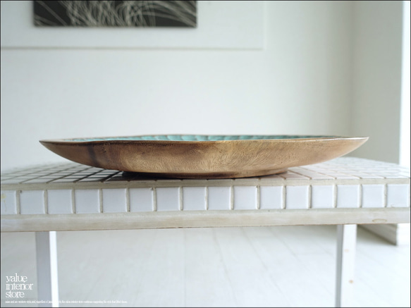 モンキーポッド総無垢材 デコレーショントレイF1 小物入れ 飾り皿 木製 菓子器 手作り エスニック ハンドメイド 5枚目の画像