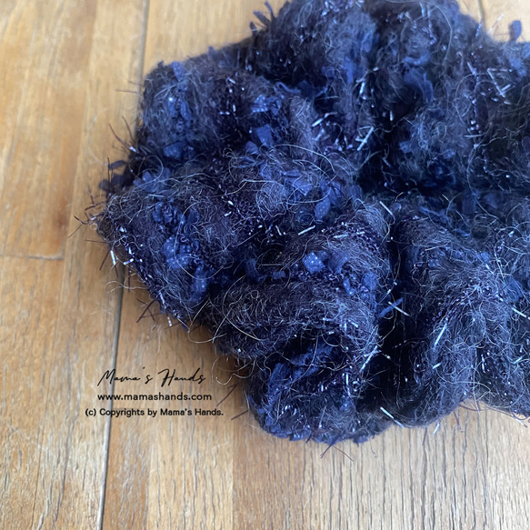 時尚紫灰色海軍藍絲帶花呢秋冬捲髮圈髮帶 第1張的照片