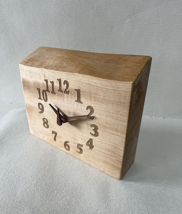 木の時計＜栃＞　壁掛け・置き時計　toc-1108 4枚目の画像