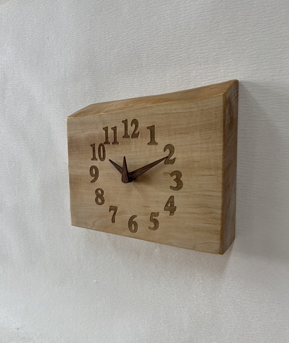 木の時計＜栃＞　壁掛け・置き時計　toc-1108 2枚目の画像