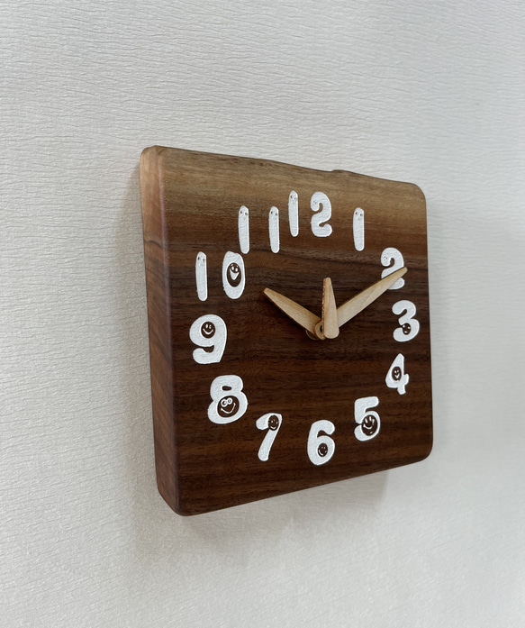 木の時計＜ウォールナット＞　壁掛け・置き時計　wnc-1142 3枚目の画像