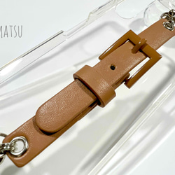 【全機種対応】調節もできる♪ミニベルト ハンドホルダー付きスマホケース 落下防止ベルトストラップ付きスマホカバー 6枚目の画像