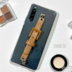 【全機種対応】調節もできる♪ミニベルト ハンドホルダー付きスマホケース 落下防止ベルトストラップ付きスマホカバー 7枚目の画像