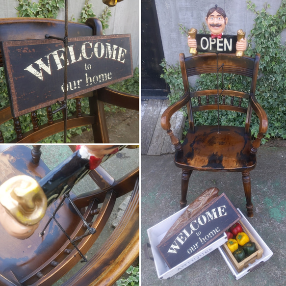 おしゃれなパン屋さん  オープン&クローズ看板   ベーカリーカフェ 置き看板  #店舗什器 #OPEN&CLOSED 人気・おすすめ｜使いやすい・旅行におすすめ 品質保証 全国発送 日本国内発送・最短翌日お届け