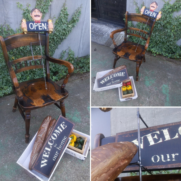 おしゃれなパン屋さん  オープン&クローズ看板   ベーカリーカフェ 置き看板  #店舗什器 #OPEN&CLOSED 人気・おすすめ｜使いやすい・旅行におすすめ 品質保証 全国発送 日本国内発送・最短翌日お届け