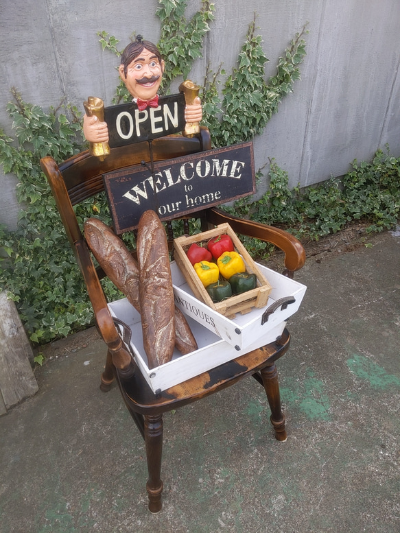 おしゃれなパン屋さん  オープン&クローズ看板   ベーカリーカフェ 置き看板  #店舗什器 #OPEN&CLOSED 人気・おすすめ｜使いやすい・旅行におすすめ 品質保証 全国発送 日本国内発送・最短翌日お届け