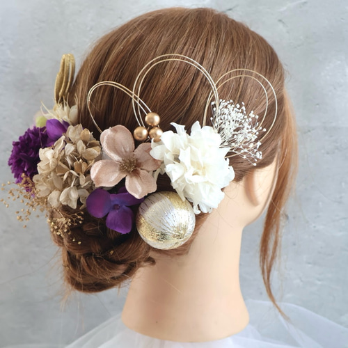 振袖/成人式/卒業式/パープル/小物セット 楽天市場】【成人式 振袖 レンタル】RS397紫 牡丹に洋花フルセット