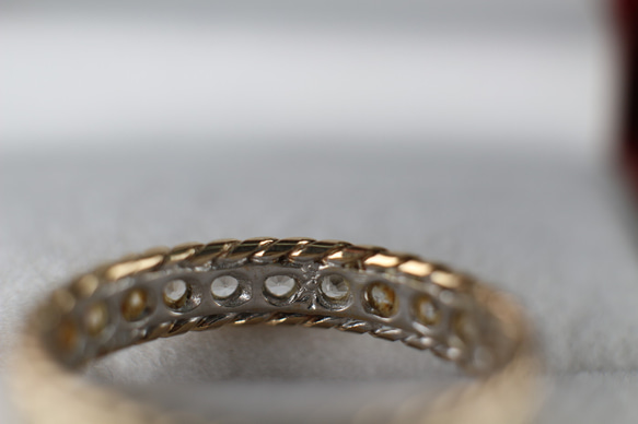 ゴールド シルバー ビンテージ ヴィンテージ 指輪 リング 純金率 375 9ct ジュエリー レディース J120 9枚目の画像