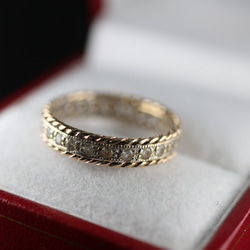 ゴールド シルバー ビンテージ ヴィンテージ 指輪 リング 純金率 375 9ct ジュエリー レディース J120 2枚目の画像