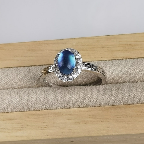 再出品◇天然 ディップブルー*7Aアクアマリン☆S925シルバーリング 