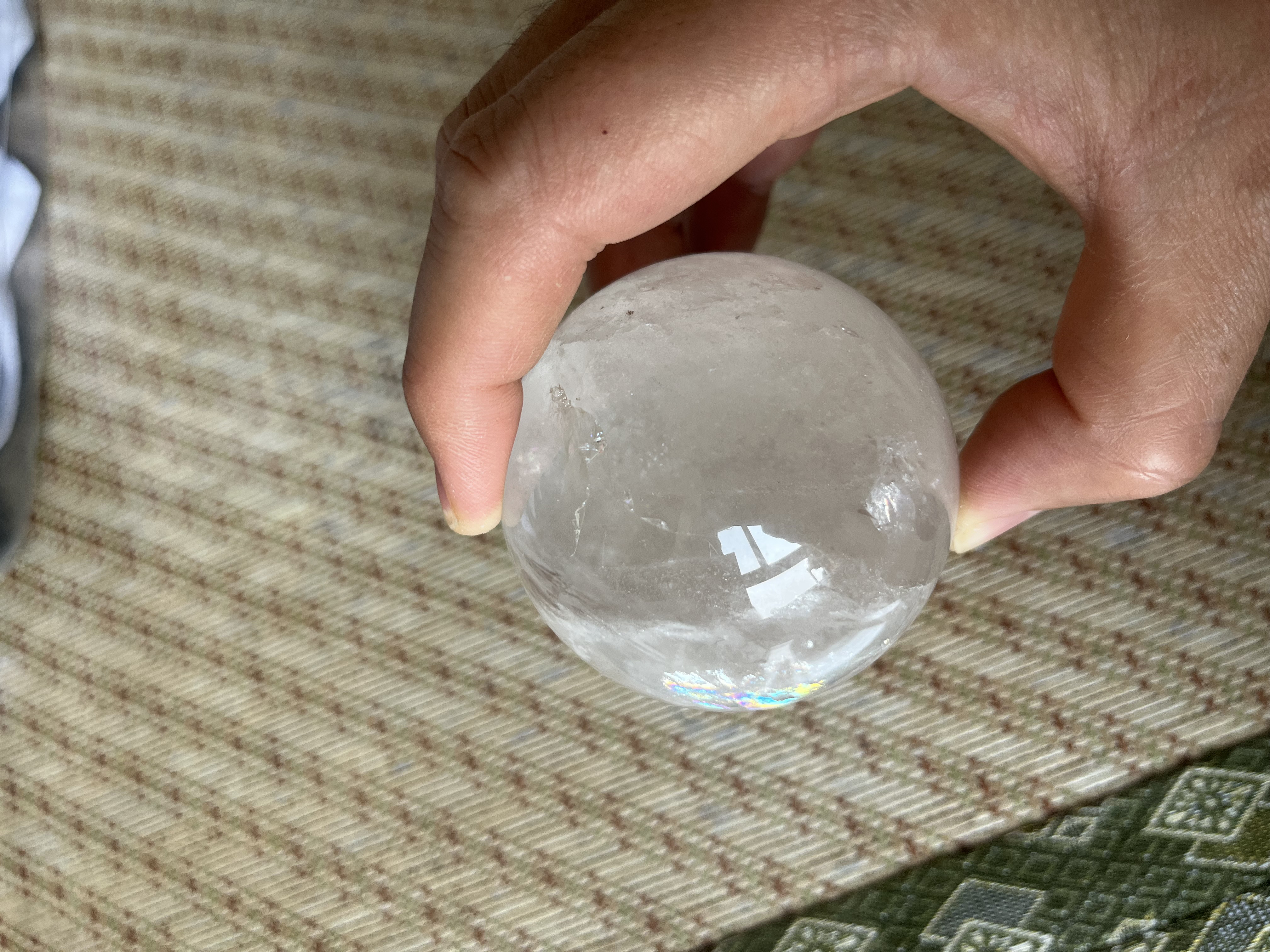 水晶玉 台座付き 直径35mm 置物インテリア その他インテリア雑貨