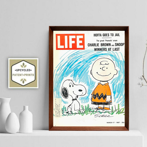 LIFE 60S ピーナッツ 1960年代 ビンテージ 雑誌 表紙 額付