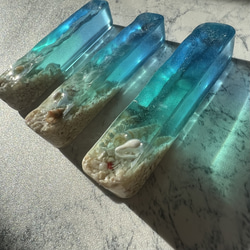 海のカケラ箸置き　カラトリー　箸置き　珊瑚　ミニチュア　海　波　波紋　水面　 8枚目の画像