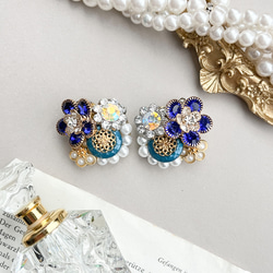 ゴールド×ブラウン×くまちゃんボタン インド刺繍リボン タッセル  