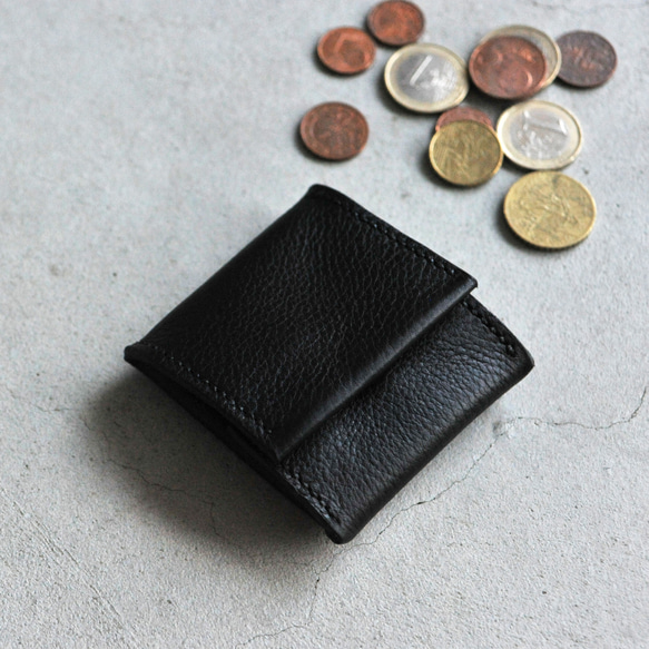 《刻印無料》Square Coin Case 本革スクエアコインケース　(小銭入れ／アクセサリー収納） 4枚目の画像