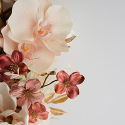 胡蝶蘭とマグノリアの春色ブーケ（ブートニア付） 10枚目の画像